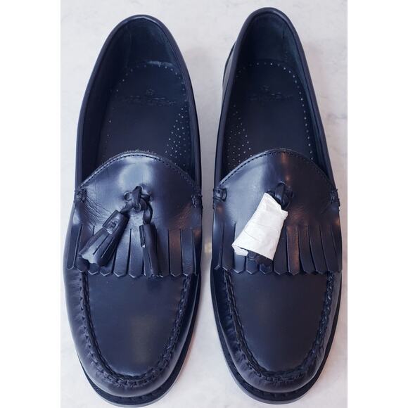 NWOB Brooks Brothers Men's Size 11.5 D Black Leather Tassel Kiltie Loafers - Picture 5 of 15